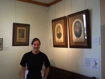 Catherine Williams with restored photos. Photo Christine Lindop