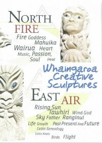 Cover of book on history of Whaingaroa Creative Sculptures